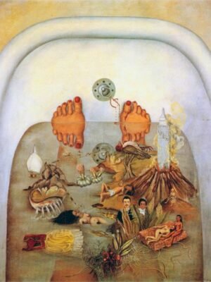 Frida Kahlo What the Water Gave Me Print framed poster and surrealist canvas wall art