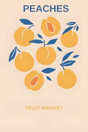 Fruit Market Peaches Poster