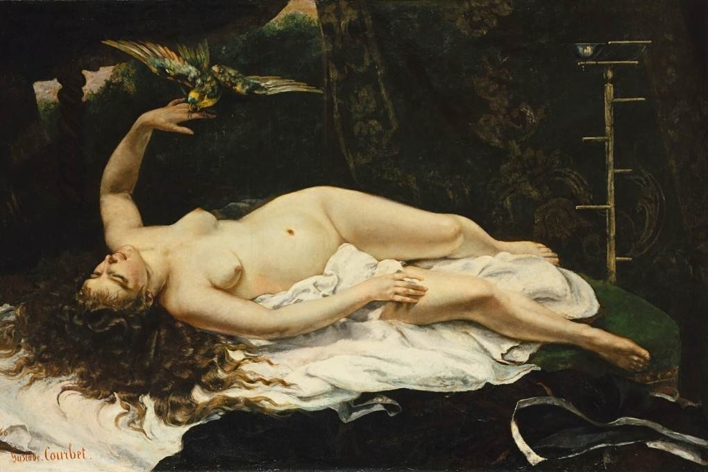 Gustave Courbet Woman with a Parrot - 1866