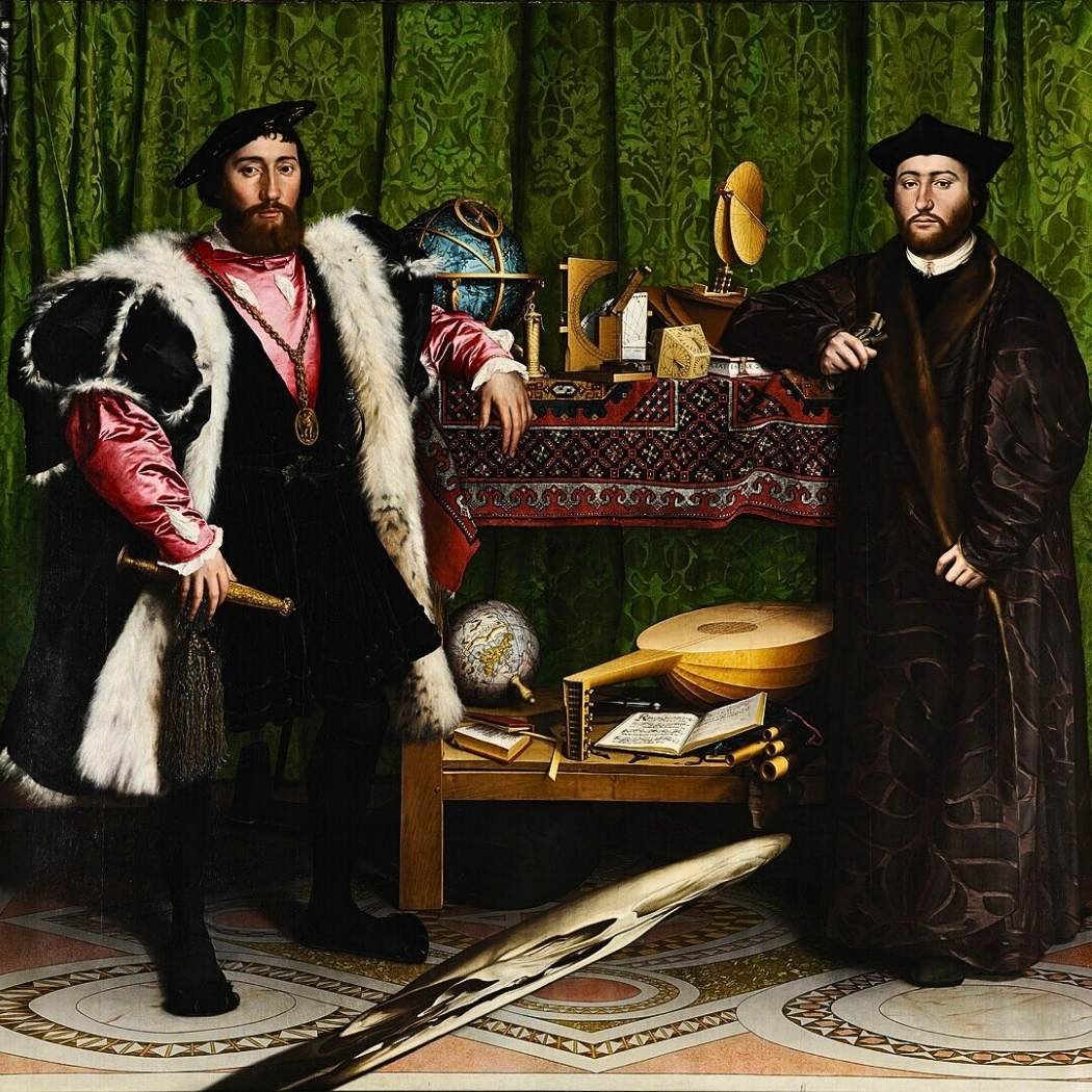 Hans Holbein the Younger The Ambassadors (Jean de Dinteville and Georges de Selve) - 1533