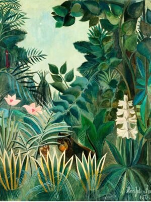 Henri Rousseau Equatorial Jungle Print, Framed Poster and Canvas Wall Art