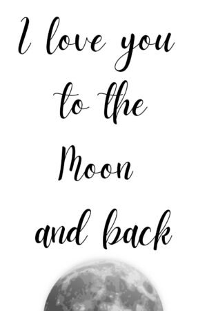 I Love You to the Moon and Back Canvas Wall Art & Framed Poster Print