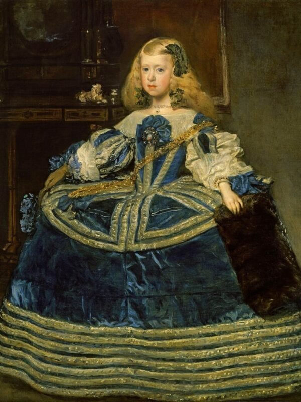 Infanta Margarita Teresa in a Blue Dress Diego Velázquez Art Print framed poster and canvas wall art