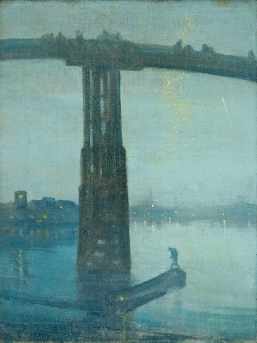 James Abbott McNeill Whistler Nocturne in Blue and Gold Old Battersea Bridge - c1875