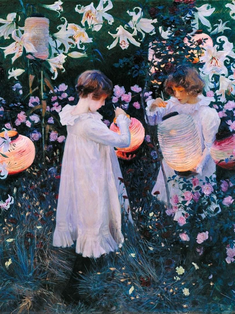 John Singer Sargent: Carnation, Lily, Lily, Rose - 1886