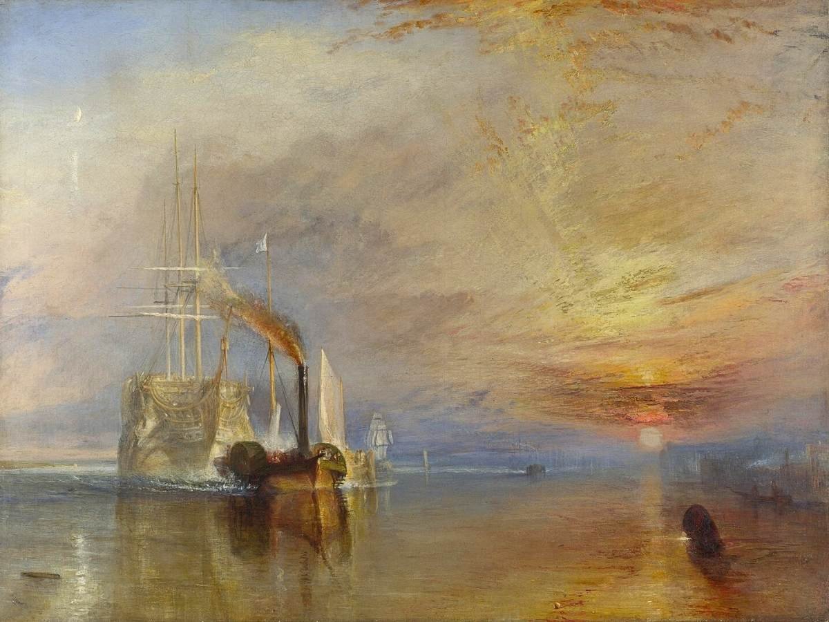 Joseph Mallord William Turner The Fighting Temeraire tugged to her Last Berth to be broken up – 1839