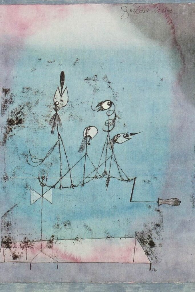 Paul Klee: Twittering Machine - 1922 - Framed Canvas Art