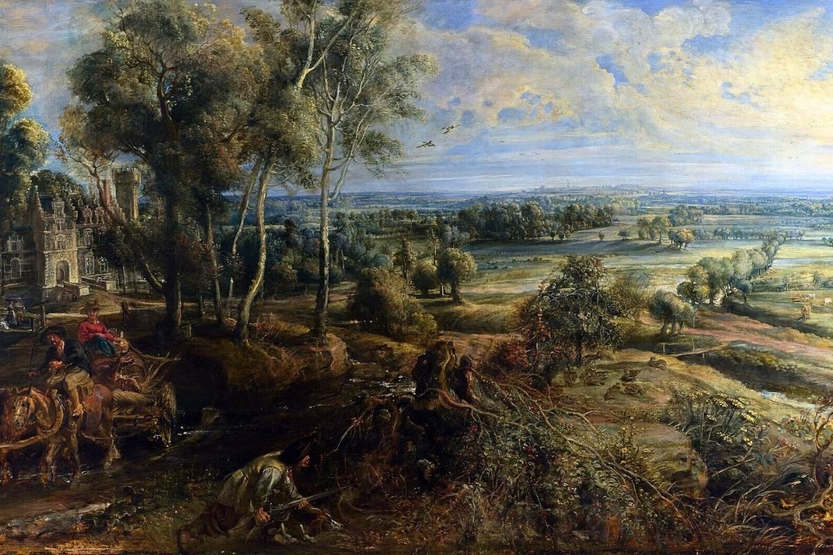 Peter Paul Rubens Autumn Landscape with a view of Het Steen - 1636