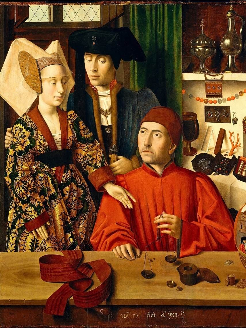 Petrus Christus: St Eligius in his Workshop - 1449