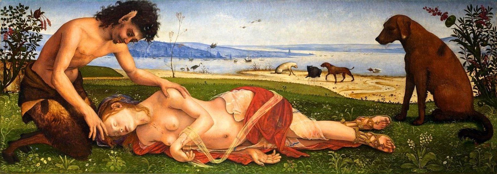 Piero di Cosimo: A Satyr Mourning over a Nymph - c.1495
