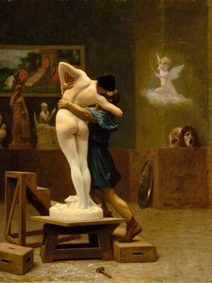 Pygmalion and Galatea Print Jean Leon Gerome canvas wall art and framed poster