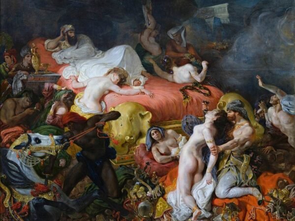 The Death of Sardanapalus Eugene Delacroix Art Print canvas wall art and framed poster