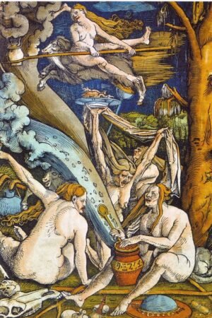 The Witches Print by Hans Baldung Grien canvas wall art and framed poster