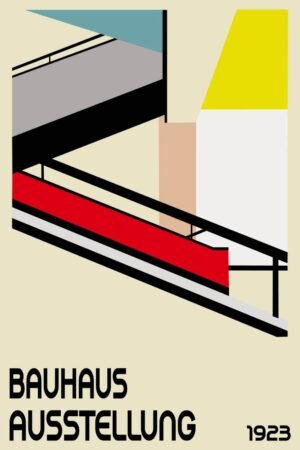 Walter Gropius Bauhaus Ausstellung 1923 Poster, Bauhaus Canvas Art Print