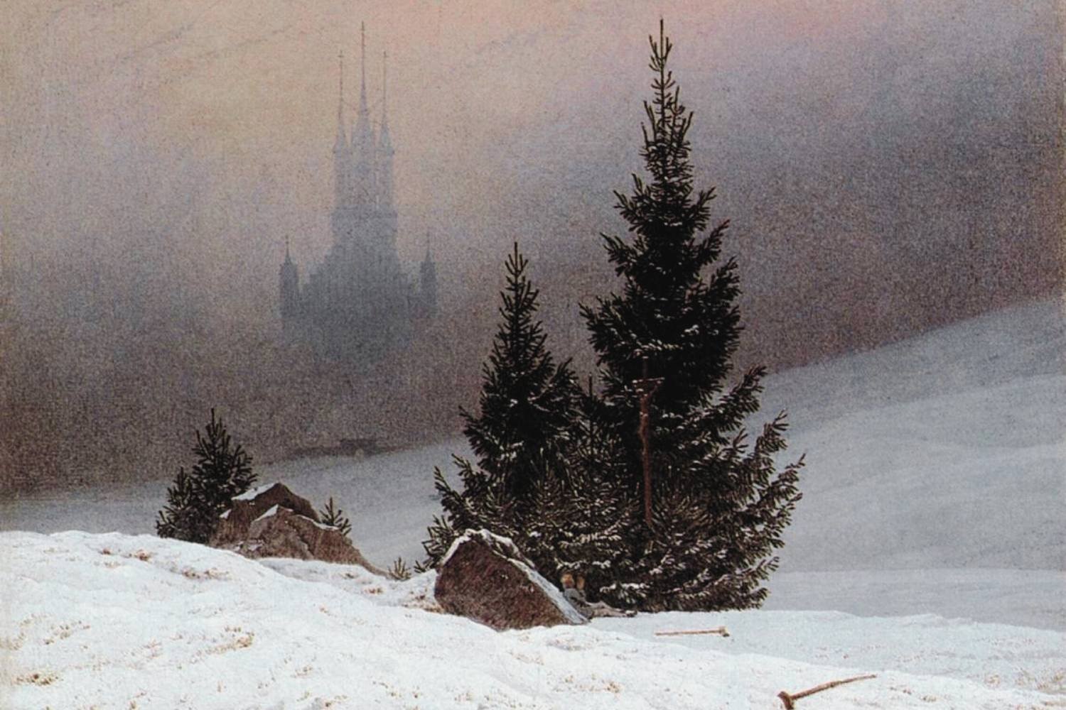 caspar david friedrich winter landscape with church 1811
