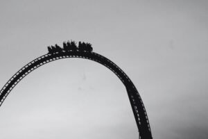Black and White Roller Coaster Poster