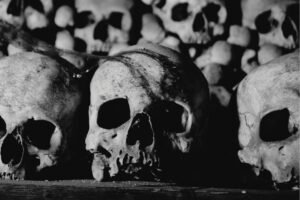 Black and White Skulls Photography Wall Art Print framed poster and canvas picture print