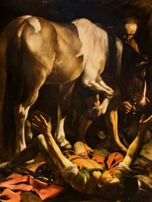 Caravaggio Conversion of Saint Paul Art Print framed poster and canvas wall art