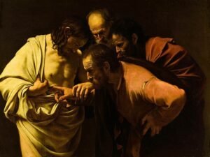 Caravaggio Doubting Thomas Print framed poster and Large Canvas Wall Art