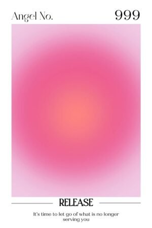 Gradient Aura Angel Number 999 Release Poster