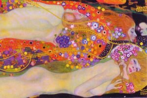 Gustav Klimt Water Serpents II Print framed poster and canvas wall art