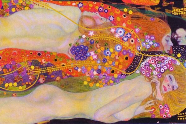 Gustav Klimt Water Serpents II Print framed poster and canvas wall art