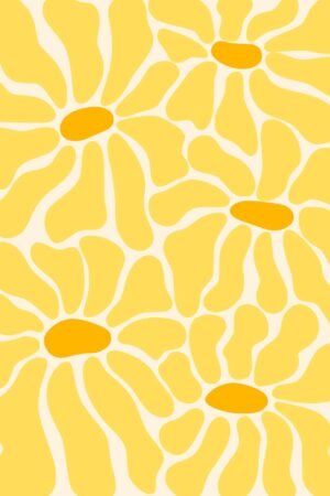 Henri Matisse Yellow Abstract Tropical Flowers Art Print framed poster and canvas wall art