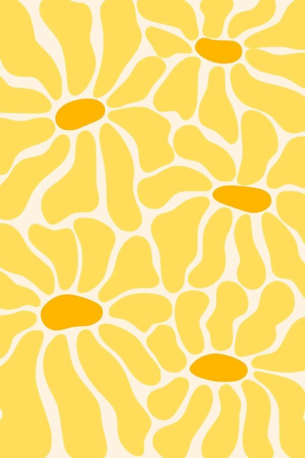 Henri Matisse Yellow Abstract Tropical Flowers Art Print framed poster and canvas wall art