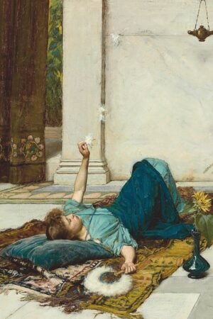 John William Waterhouse Dolce Far Niente Art Print framed poster and canvas wall art print