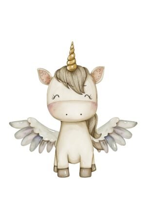 Little Unicorn Wall Art Print framed poster and canvas art print