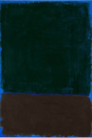 Mark Rothko Brown and Black on Blue Abstract Art Print, framed poster and canvas wall art