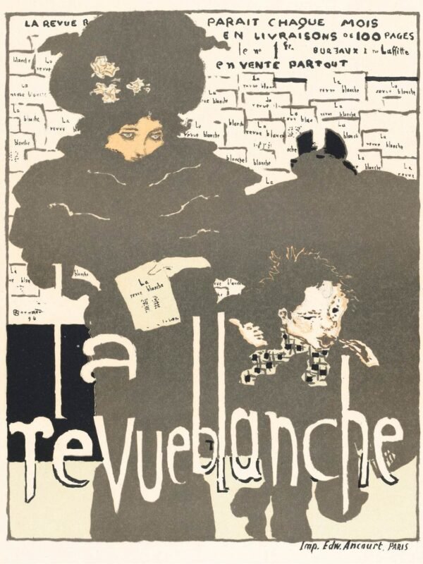 Pierre Bonnard The White Review (La Revue blanche) Print Poster and framed canvas wall art