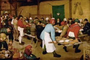 Pieter Bruegel The Peasant Wedding Print framed poster and canvas wall art