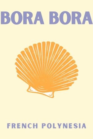 Preppy Bora Bora Poster French Polynesia Canvas Wall Art Print