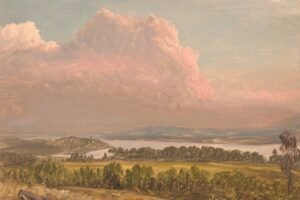 Sunset across the Hudson Valley Art Print Frederic Edwin Church landscape painting canvas wall art and framed poster