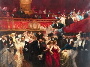 The Masked Ball (Bal Masqué) Charles Hermans Art Print, Framed Poster and Canvas Wall Art
