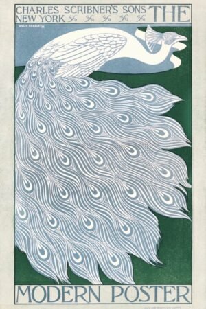 The Modern Poster Peacock Will H. Bradley Art Nouveau framed poster and canvas wall art Print