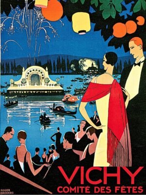Vintage French Vichy Poster Comite Des Fetes