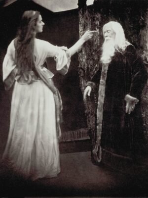 Vivien and Merlin by Julia Margaret Cameron Print retro photography canvas wall art