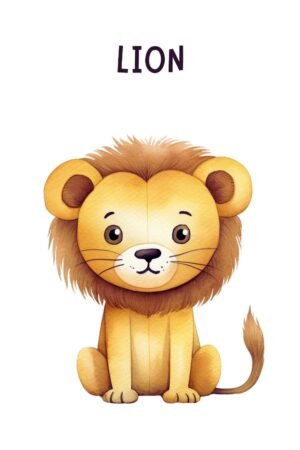 Baby Lion Wall Art for Nursery Wall Decor