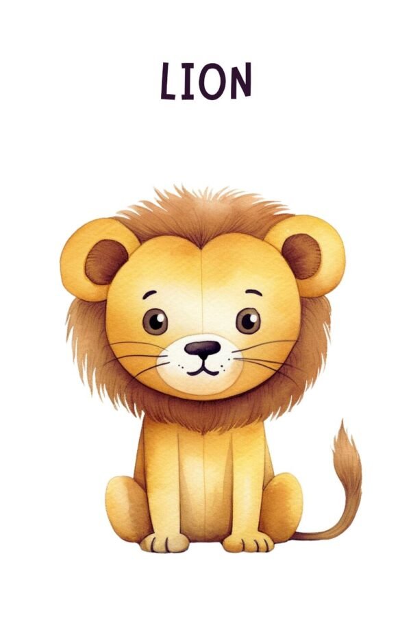 Baby Lion Wall Art for Nursery Wall Decor