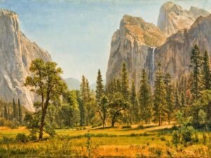 Bridal Veil Falls, Yosemite Valley, California Print Albert Bierstadt