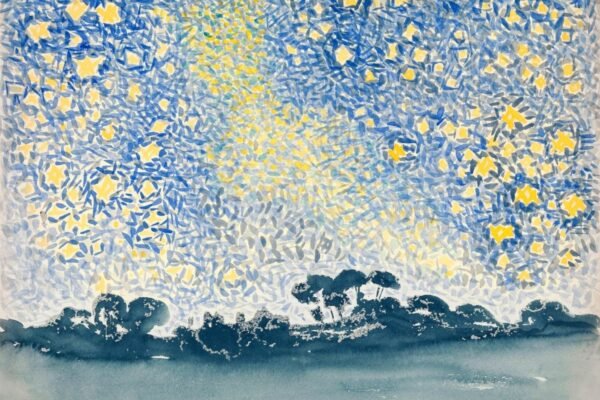 Landscape with Stars Print Henri-Edmond Cross Canvas Wall Art and Framed Poster