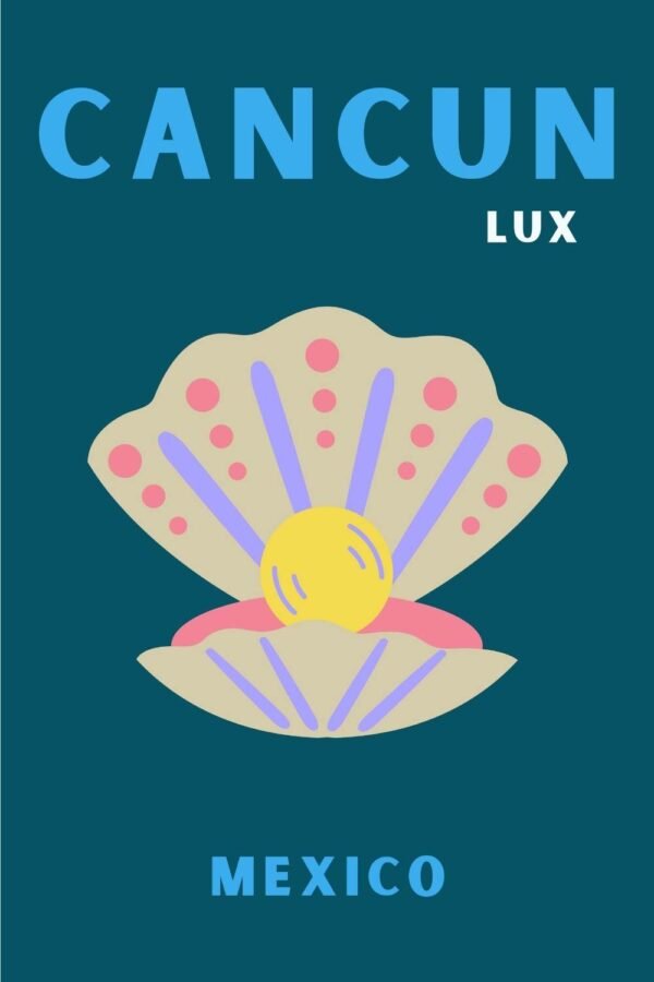 Preppy Cancun Mexico Poster
