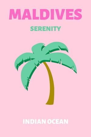 Preppy Maldives Travel Poster