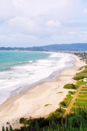 Stinson Beach Poster Coastal Landscape Canvas Wall Art Print