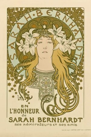 art nouveau Alphonse Mucha In Honor of Sarah Bernhardt Poster