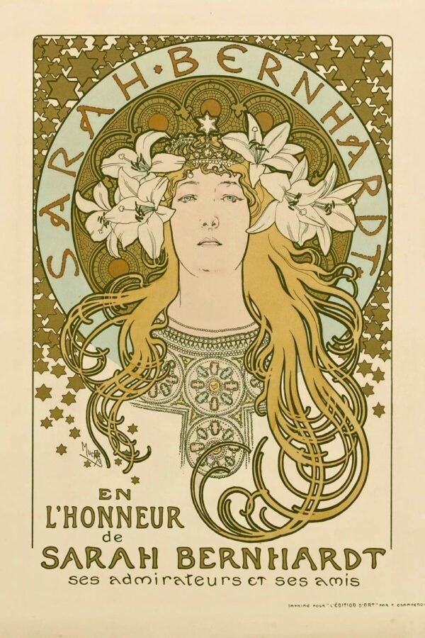 art nouveau Alphonse Mucha In Honor of Sarah Bernhardt Poster