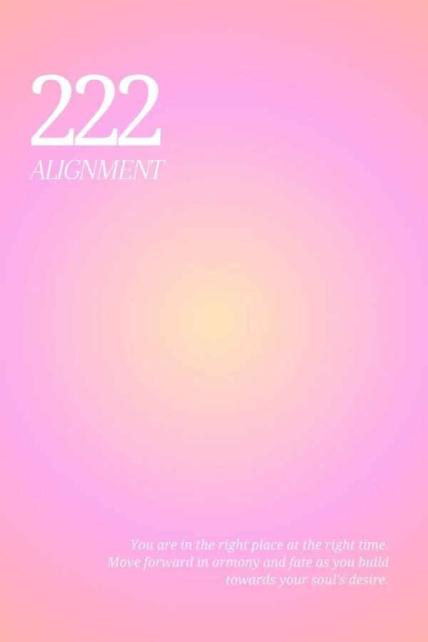 Aura Gradient Angel No 222 Alignment Poster