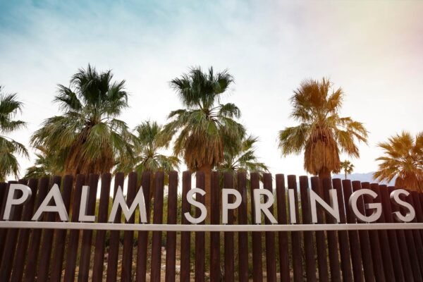 CA Palm Springs Sign Wall Art Print Framed Poster and Canvas Print